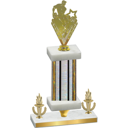 Premium Single Silver Glacier Victory Rugby Trophy