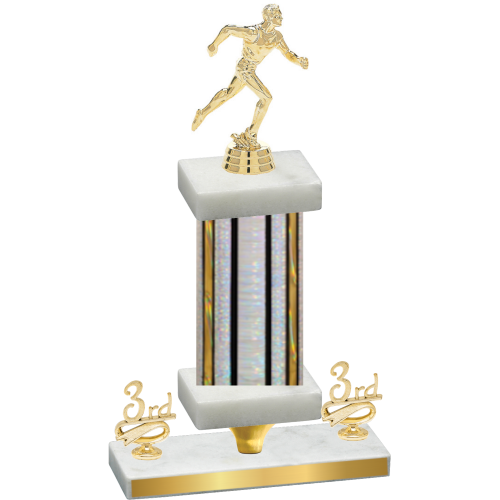 Premium Single Silver Glacier Third Place Running Trophy