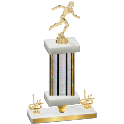 Premium Single Silver Glacier First Place Running Trophy