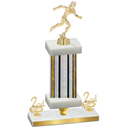 Premium Single Silver Glacier Second Place Running Trophy