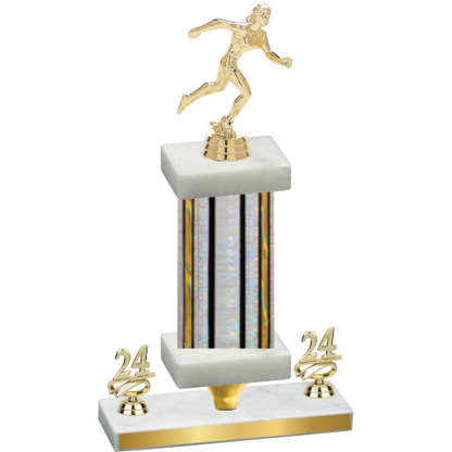 Premium Single Silver Glacier Year Running Trophy