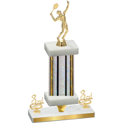 Premium Single Silver Glacier Third Place Tennis Trophy