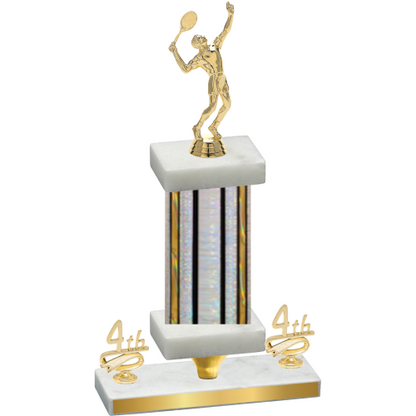 Premium Single Silver Glacier Fourth Place Tennis Trophy