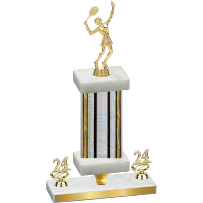 Premium Single Silver Glacier Year Tennis Trophy