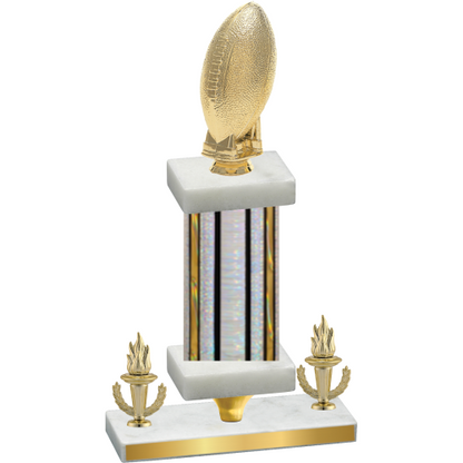 Premium Single Silver Glacier Victory Football Trophy