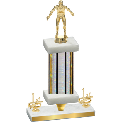 Premium Single Silver Glacier First Place Wrestling Trophy