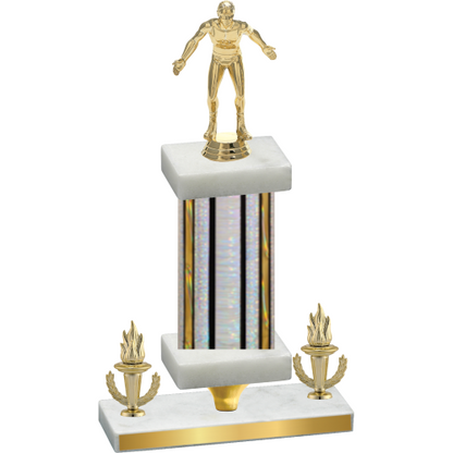 Premium Single Silver Glacier Victory Wrestling Trophy