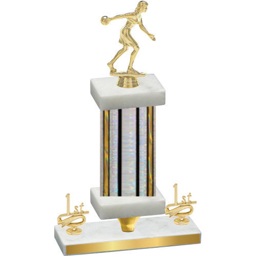 Premium Single Silver Glacier First Place Bowling Trophy