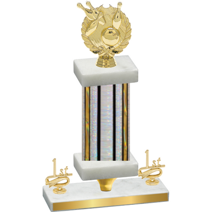 Premium Single Silver Glacier First Place Bowling Trophy