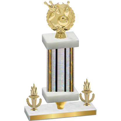 Premium Single Silver Glacier Victory Bowling Trophy