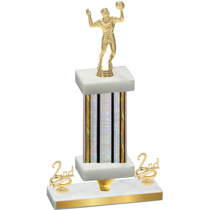 Premium Single Silver Glacier Second Place Volleyball Trophy