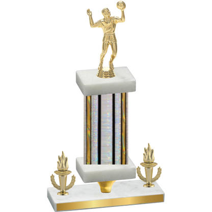 Premium Single Silver Glacier Victory Volleyball Trophy