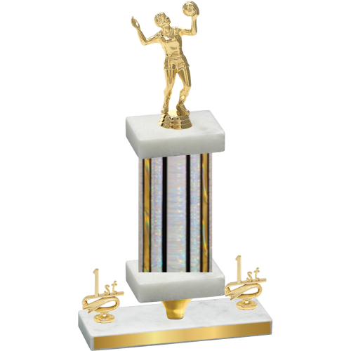 Premium Single Silver Glacier First Place Volleyball Trophy