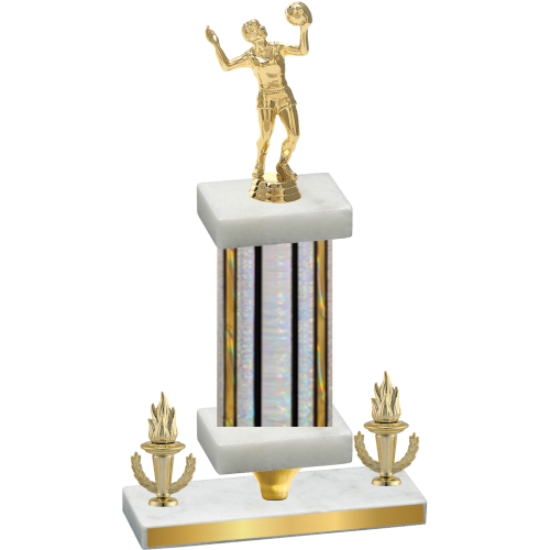 Premium Single Silver Glacier Victory Volleyball Trophy