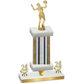 Premium Single Silver Glacier Year Volleyball Trophy