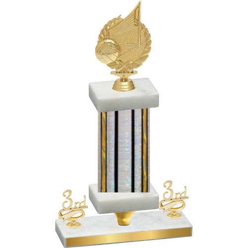 Premium Single Silver Glacier Third Place Volleyball Trophy