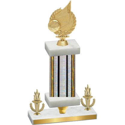 Premium Single Silver Glacier Victory Volleyball Trophy