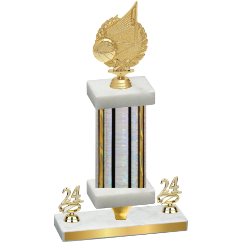 Premium Single Silver Glacier Year Volleyball Trophy