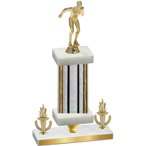 Premium Single Silver Glacier Victory Swimming Trophy