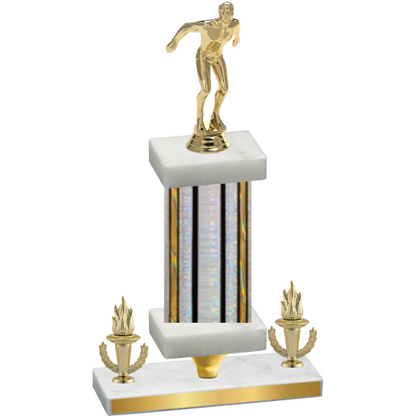 Premium Single Silver Glacier Victory Swimming Trophy