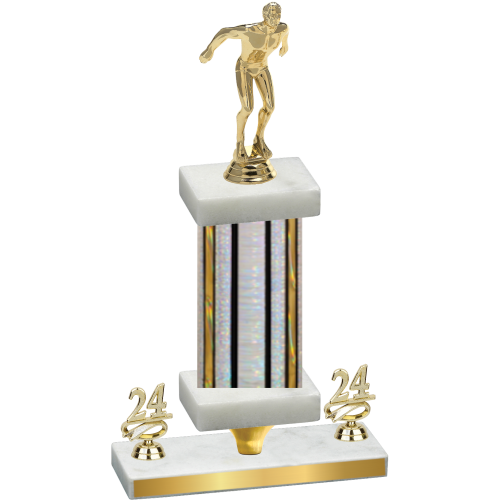 Premium Single Silver Glacier Year Swimming Trophy