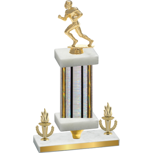 Premium Single Silver Glacier Victory Football Trophy