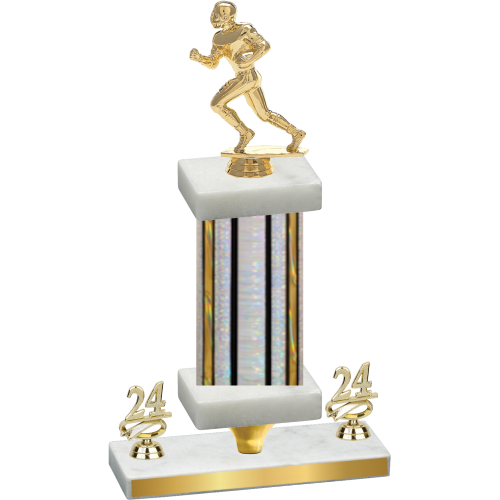 Premium Single Silver Glacier Year Football Trophy