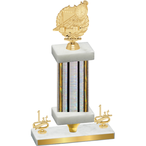 Premium Single Silver Glacier First Place Swimming Trophy