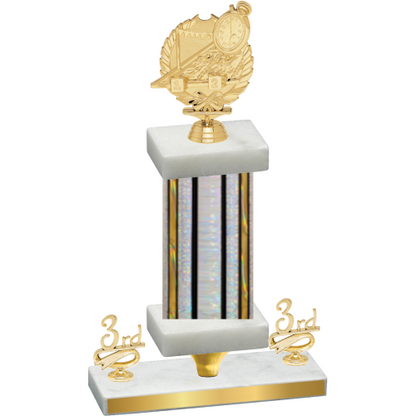 Premium Single Silver Glacier Third Place Swimming Trophy