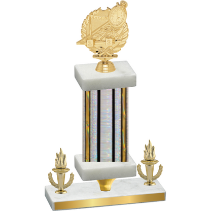 Premium Single Silver Glacier Victory Swimming Trophy