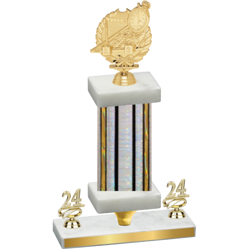 Premium Single Silver Glacier Year Swimming Trophy