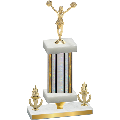 Premium Single Silver Glacier Victory Cheerleading Trophy