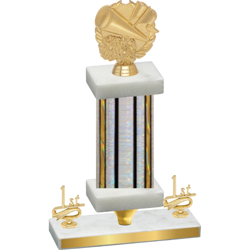 Premium Single Silver Glacier First Place Cheerleading Trophy