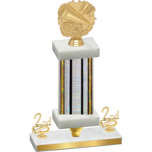 Premium Single Silver Glacier Second Place Cheerleading Trophy