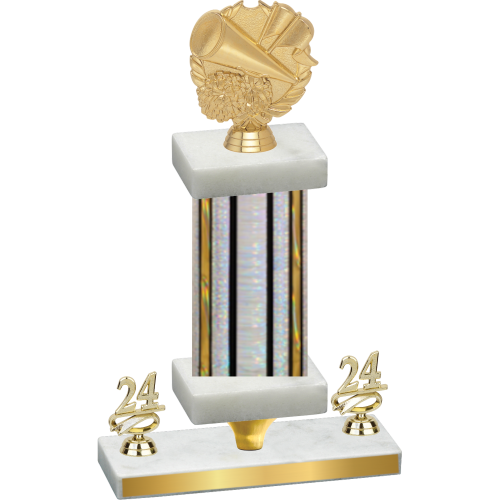 Premium Single Silver Glacier Year Cheerleading Trophy