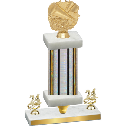 Premium Single Silver Glacier Year Cheerleading Trophy