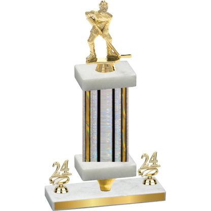 Premium Single Silver Glacier Year Hockey Trophy