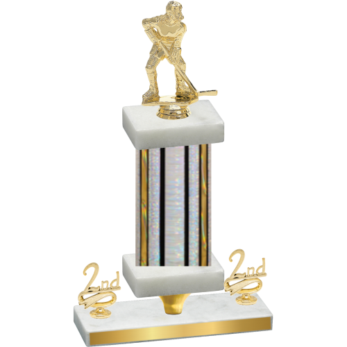 Premium Single Silver Glacier Second Place Hockey Trophy