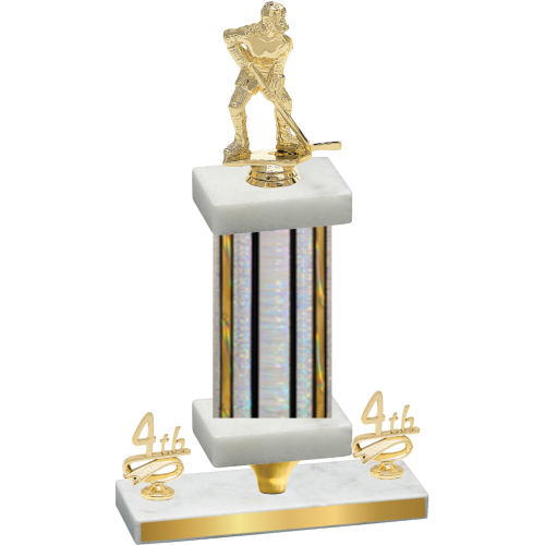 Premium Single Silver Glacier Fourth Place Hockey Trophy