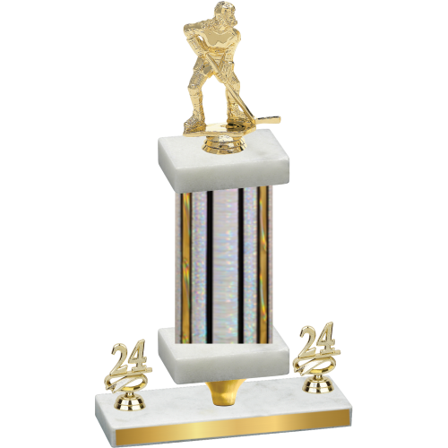 Premium Single Silver Glacier Year Hockey Trophy