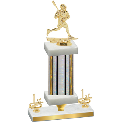 Premium Single Silver Glacier First Place Lacrosse Trophy