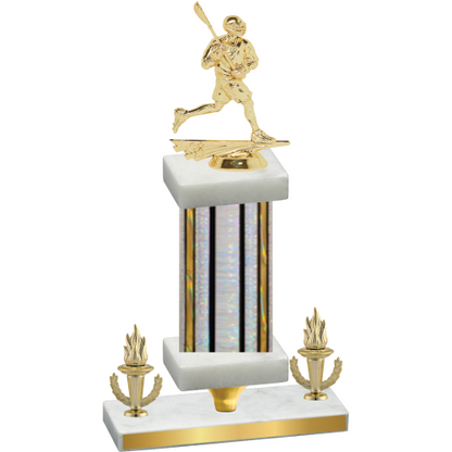 Premium Single Silver Glacier Victory Lacrosse Trophy