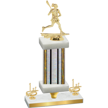 Premium Single Silver Glacier First Place Lacrosse Trophy