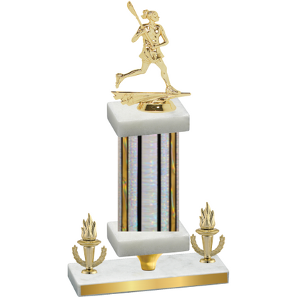 Premium Single Silver Glacier Victory Lacrosse Trophy