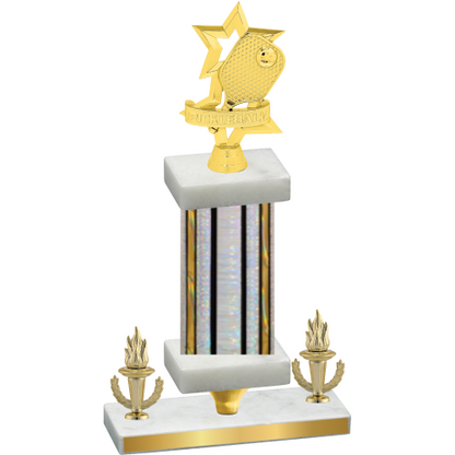 Premium Single Silver Glacier Victory Pickleball Trophy