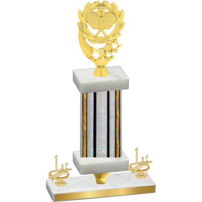 Premium Single Silver Glacier First Place Pickleball Trophy