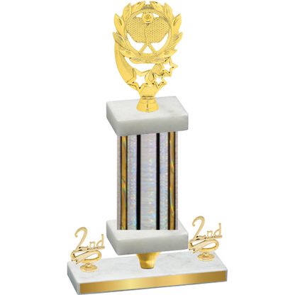 Premium Single Silver Glacier Second Place Pickleball Trophy