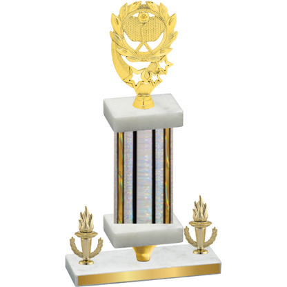 Premium Single Silver Glacier Victory Pickleball Trophy