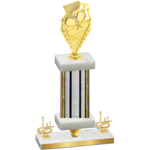 Premium Single Silver Glacier First Place Pickleball Trophy