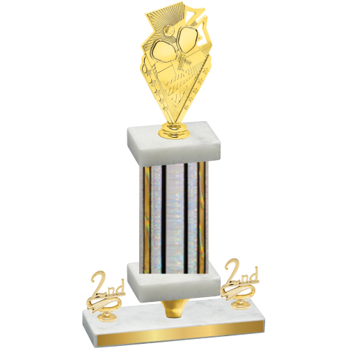 Premium Single Silver Glacier Second Place Pickleball Trophy